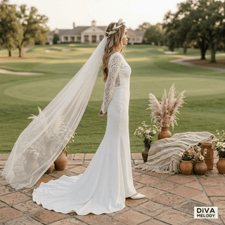 Square Neck Beaded Mermaid Gown - Diva Melody