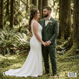 Square Neckline Wedding Dress - Diva Melody