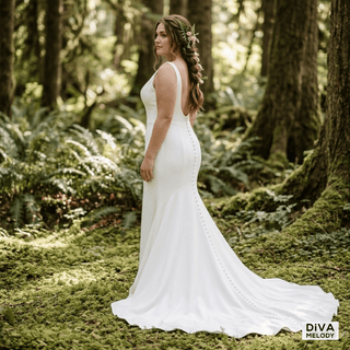 Square Neckline Wedding Dress - Diva Melody