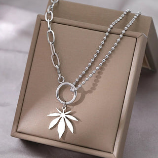 Stainless Steel Trendy Fine Delicate Mix Match Pearl Chains Pendants Necklace - Diva Melody