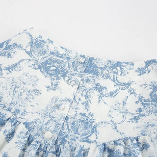 Stand Neck Top & High Waist Skirt Set - Diva Melody