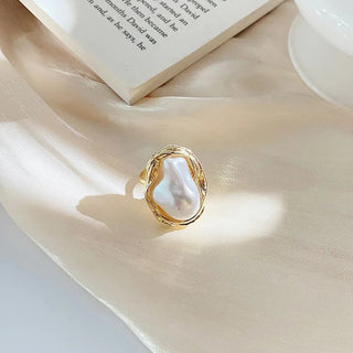 Starfish Pearl Adjustable Rings Jewelry - Diva Melody