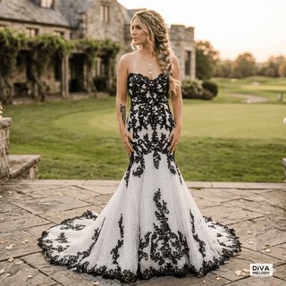 Strapless Lace Mermaid Bridal Gown - Diva Melody