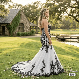 Strapless Lace Mermaid Bridal Gown - Diva Melody