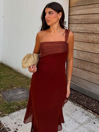 Strapless Layered Chiffon Ankle-Length Dress - Diva Melody