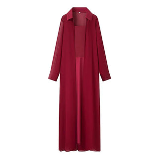Strapless Maxi Dress and Sheer Duster Set - Diva Melody