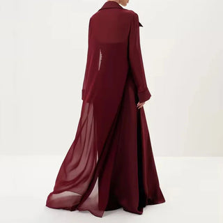 Strapless Maxi Dress and Sheer Duster Set - Diva Melody