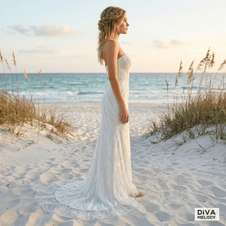 Strapless Sequined Mermaid Gown - Diva Melody