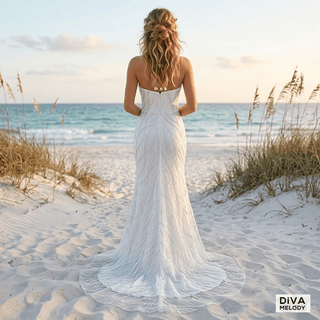 Strapless Sequined Mermaid Gown - Diva Melody