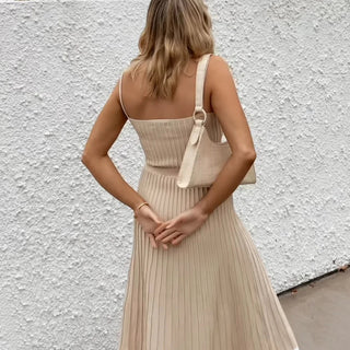 Stretchable Backless Knit Maxi Dress - Diva Melody