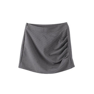 Striped Shirt & Mini Skirt Set - Diva Melody