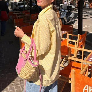 Striped Summer Button - Up Top - Diva Melody