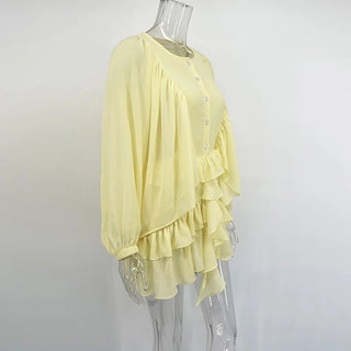 Stylish Ruffled Mini Dress - Diva Melody