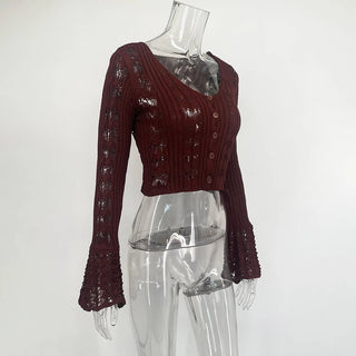 Summer Fashion V - Neck Knit Top - Diva Melody