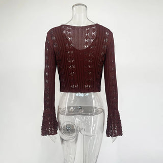 Summer Fashion V - Neck Knit Top - Diva Melody