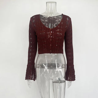 Summer Fashion V - Neck Knit Top - Diva Melody