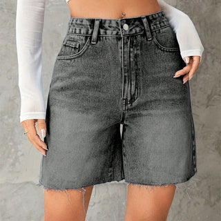 Summer High Waist Denim Shorts - Diva Melody