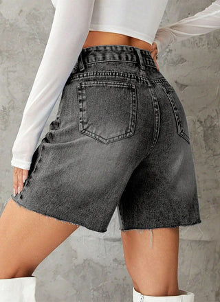 Summer High Waist Denim Shorts - Diva Melody