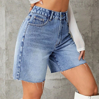 Summer High Waist Denim Shorts - Diva Melody