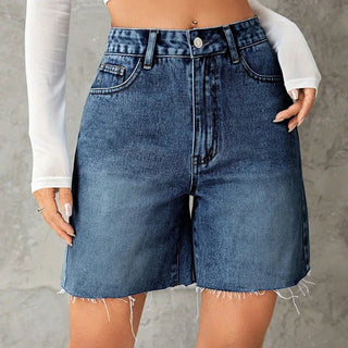 Summer High Waist Denim Shorts - Diva Melody