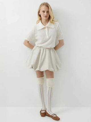 Summer Knitted Polo Shirt - Diva Melody