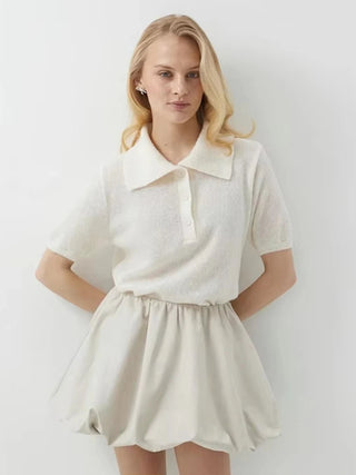 Summer Knitted Polo Shirt - Diva Melody