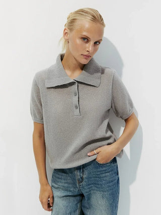 Summer Knitted Polo Shirt - Diva Melody