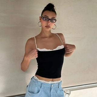 Summer Lace Sleeveless Crop Top - Diva Melody