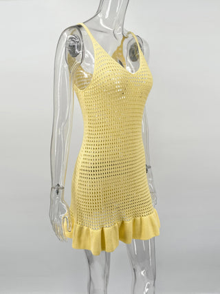 Summer Sleeveless Beach Knit Dress - Diva Melody