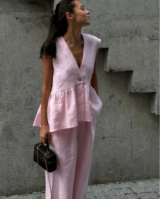 Summer Sleeveless Top & Wide - Leg Pants Set - Diva Melody