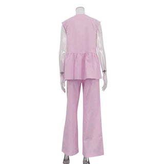 Summer Sleeveless Top & Wide - Leg Pants Set - Diva Melody