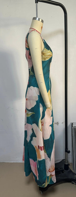 Summer Slim Fit Print Maxi Dress - Diva Melody