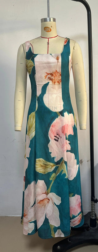 Summer Slim Fit Print Maxi Dress - Diva Melody