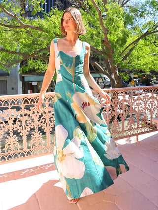 Summer Slim Fit Print Maxi Dress - Diva Melody