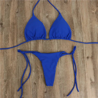 Summer Swimwear Bikini Set Bra Tie Side G - String Thong Swimsuit - Diva Melody