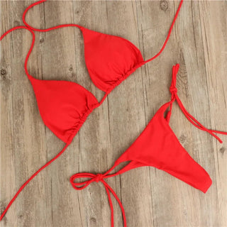 Summer Swimwear Bikini Set Bra Tie Side G - String Thong Swimsuit - Diva Melody