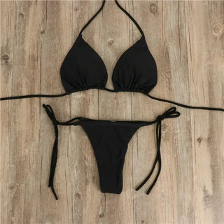 Summer Swimwear Bikini Set Bra Tie Side G - String Thong Swimsuit - Diva Melody