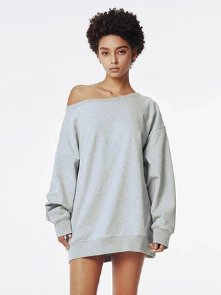 Sweatshirt Pullover Loose Off Shoulder Tops - Diva Melody