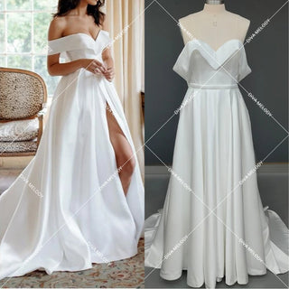 Sweep Train A Line Bridal Gown - Diva Melody