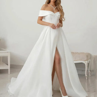 Sweep Train A Line Bridal Gown - Diva Melody