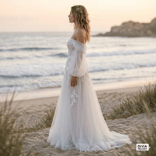 Sweetheart Puff Sleeve Mermaid Dress - Diva Melody