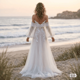 Sweetheart Puff Sleeve Mermaid Dress - Diva Melody
