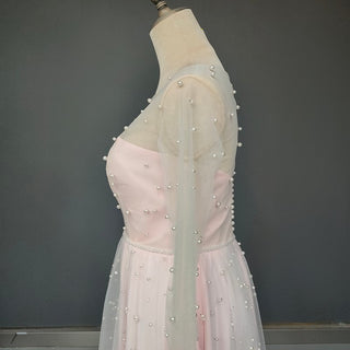 Tea - Length Pink Wedding Gown - Diva Melody