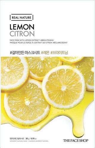 [Thefaceshop] REAL NATURE MASK SHEET LEMON x 10pc - Diva Melody