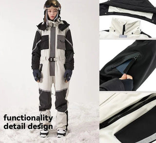 Thick Men Women One - Piece Ski Jumpsuit Outdoor Sports Snowboard Jacket Warm Jump Suit - Diva Melody