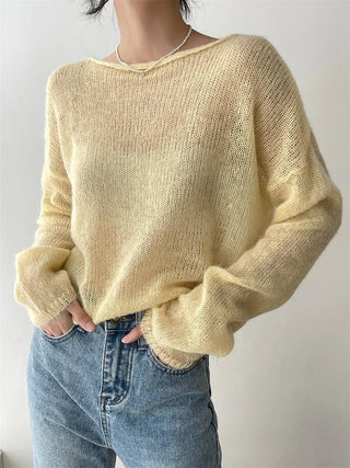 Thin Knit Transparent Pullover - Diva Melody