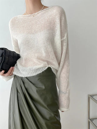 Thin Knit Transparent Pullover - Diva Melody