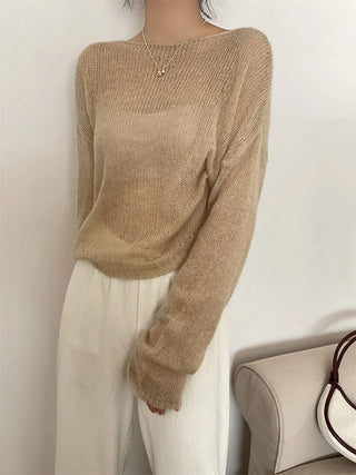 Thin Knit Transparent Pullover - Diva Melody