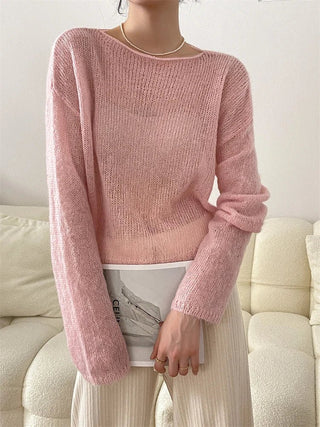 Thin Knit Transparent Pullover - Diva Melody