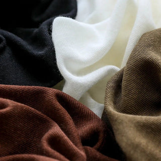 Thin O - Neck Solid Wool Long Sleeve T Shirt - Diva Melody